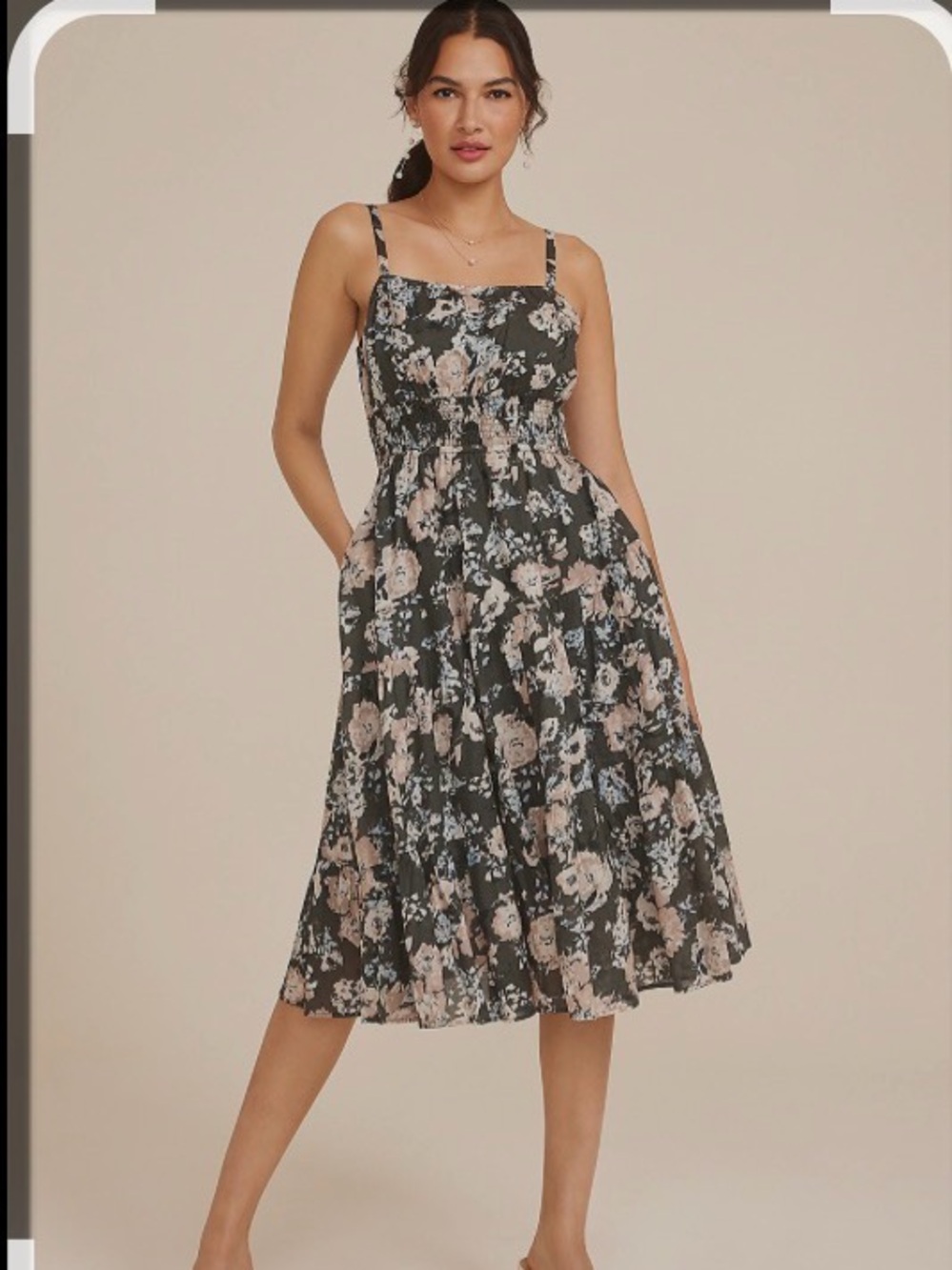 Maurices Floral Square-Neck Midi Dress NWT
